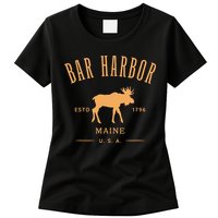 Bar Harbor Maine Usa With Moose Design Souvenir Womens T-Shirt