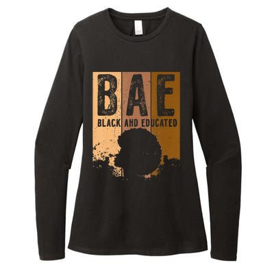 Black History Month BAE Black and Educated Melanin Womens CVC Long Sleeve Shirt