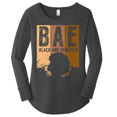 Black History Month BAE Black and Educated Melanin Women's Perfect Tri Tunic Long Sleeve Shirt