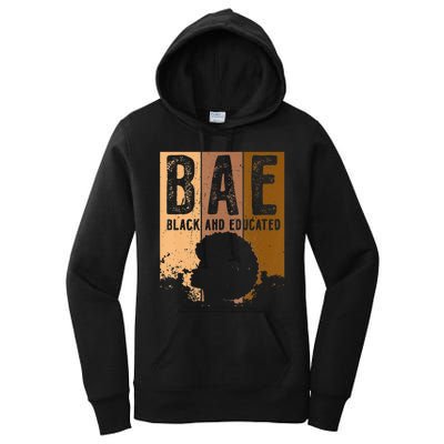 Black History Month BAE Black and Educated Melanin Women's Pullover Hoodie