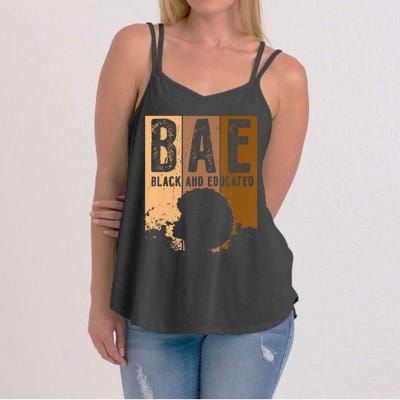 Black History Month BAE Black and Educated Melanin Women's Strappy Tank