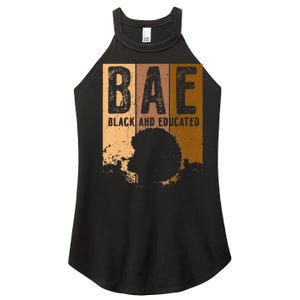 Black History Month BAE Black and Educated Melanin Women's Perfect Tri Rocker Tank