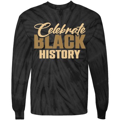 Black History Month Celebrate Black History Tie-Dye Long Sleeve Shirt