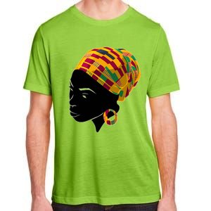 Black History Month Shirts Funny Kente Cloth Head Wrap Gift For African American Adult ChromaSoft Performance T-Shirt