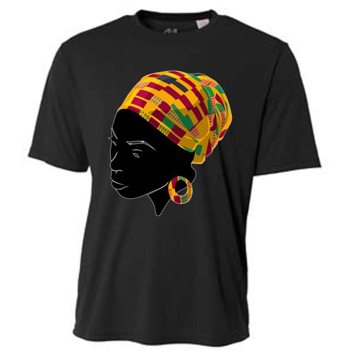 Black History Month Shirts Funny Kente Cloth Head Wrap Gift For African American Cooling Performance Crew T-Shirt