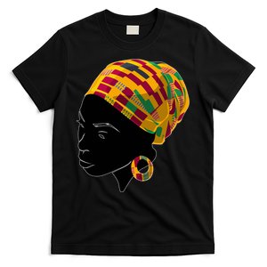 Black History Month Shirts Funny Kente Cloth Head Wrap Gift For African American T-Shirt