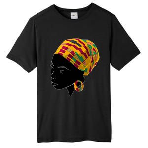 Black History Month Shirts Funny Kente Cloth Head Wrap Gift For African American Tall Fusion ChromaSoft Performance T-Shirt