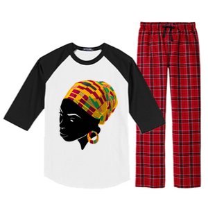 Black History Month Shirts Funny Kente Cloth Head Wrap Gift For African American Raglan Sleeve Pajama Set