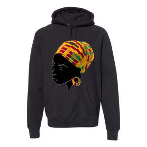 Black History Month Shirts Funny Kente Cloth Head Wrap Gift For African American Premium Hoodie