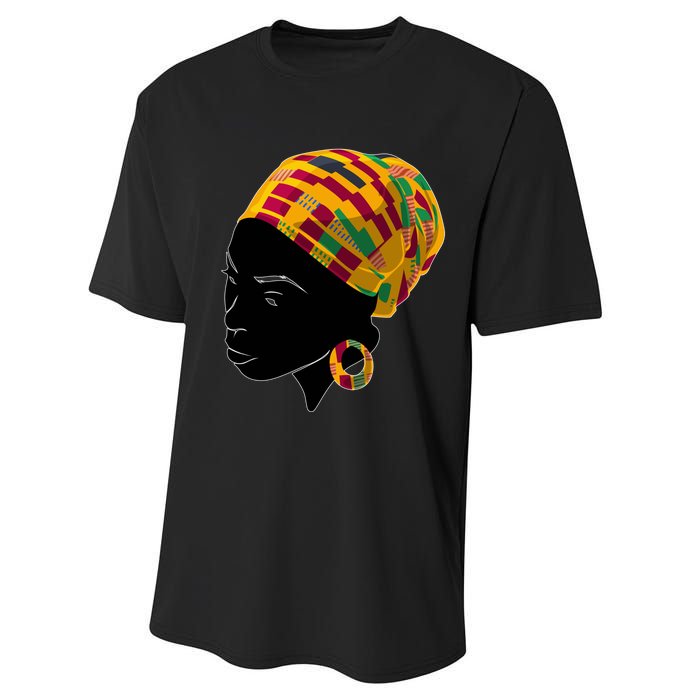 Black History Month Shirts Funny Kente Cloth Head Wrap Gift For African American Performance Sprint T-Shirt