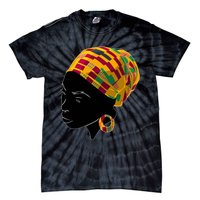 Black History Month Shirts Funny Kente Cloth Head Wrap Gift For African American Tie-Dye T-Shirt