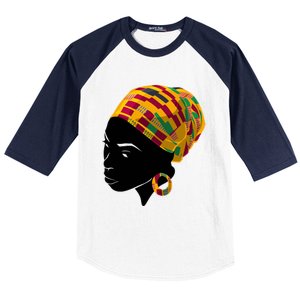 Black History Month Shirts Funny Kente Cloth Head Wrap Gift For African American Baseball Sleeve Shirt