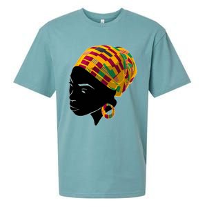 Black History Month Shirts Funny Kente Cloth Head Wrap Gift For African American Sueded Cloud Jersey T-Shirt