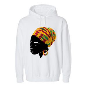 Black History Month Shirts Funny Kente Cloth Head Wrap Gift For African American Garment-Dyed Fleece Hoodie