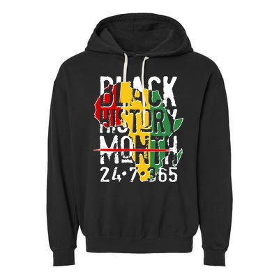 Black History Month 24 7 365 Garment-Dyed Fleece Hoodie