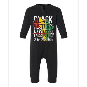 Black History Month 24 7 365 Infant Fleece One Piece