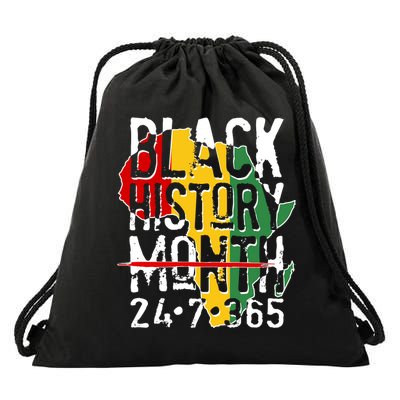 Black History Month 24 7 365 Drawstring Bag
