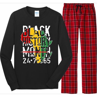 Black History Month 24 7 365 Long Sleeve Pajama Set