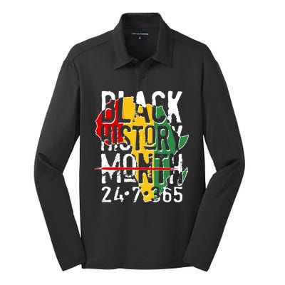 Black History Month 24 7 365 Silk Touch Performance Long Sleeve Polo