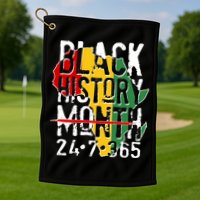 Black History Month 24 7 365 Golf Towel