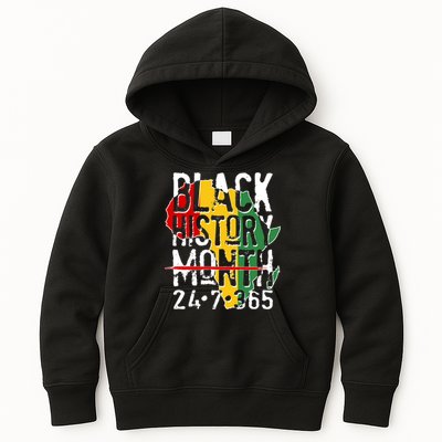 Black History Month 24 7 365 Kids Hoodie