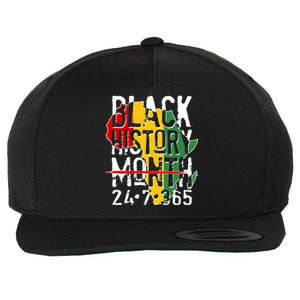 Black History Month 24 7 365 Wool Snapback Cap