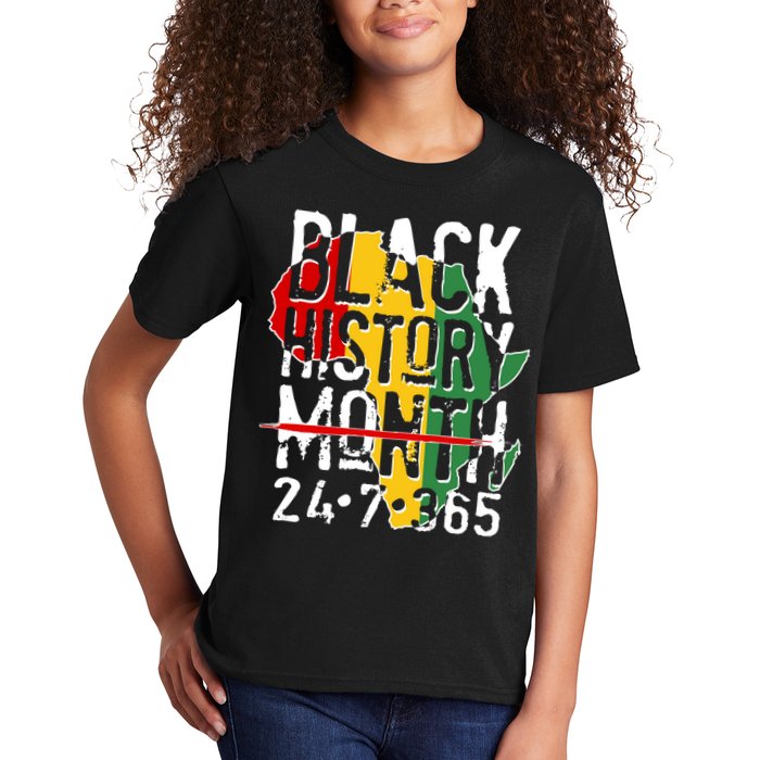 Black History Month 24 7 365 Kids T-Shirt