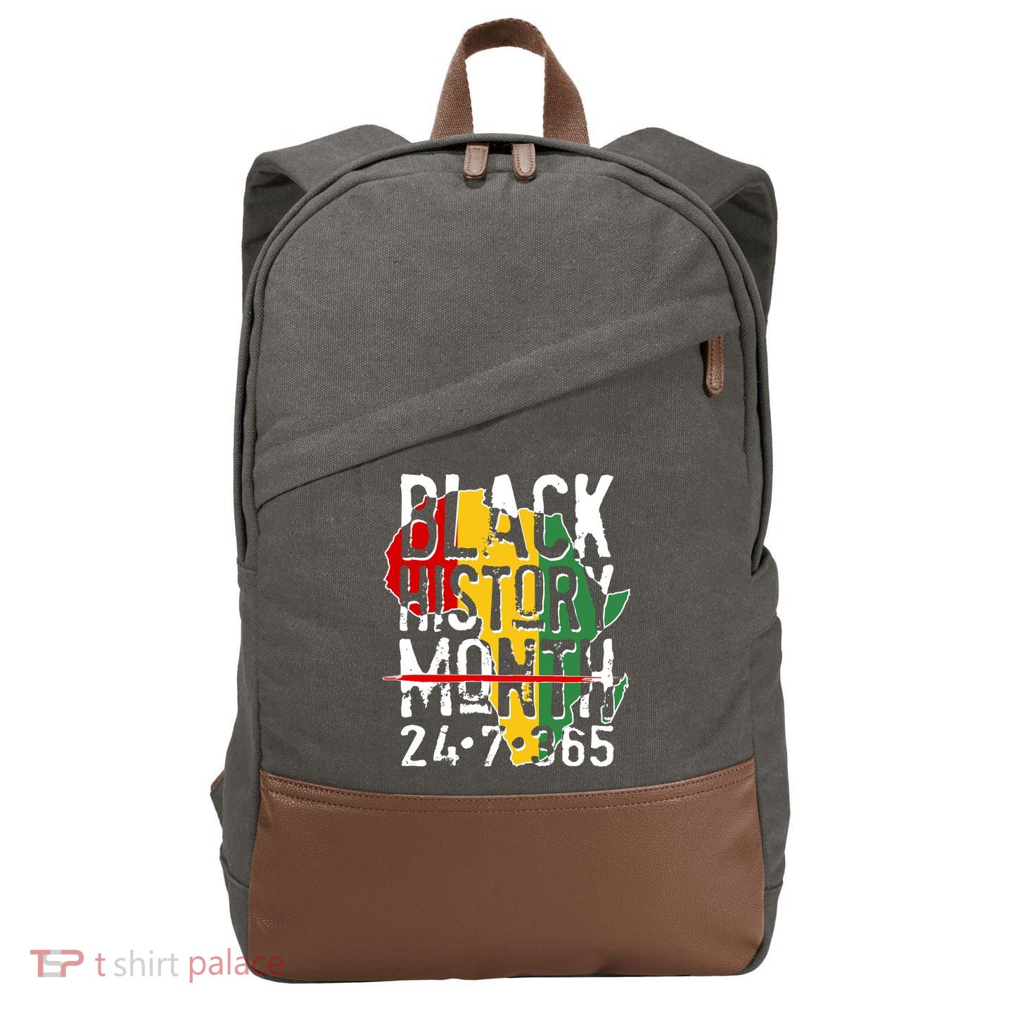 Black History Month 24 7 365 Cotton Canvas Backpack