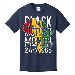 Black History Month 24 7 365 Kids T-Shirt