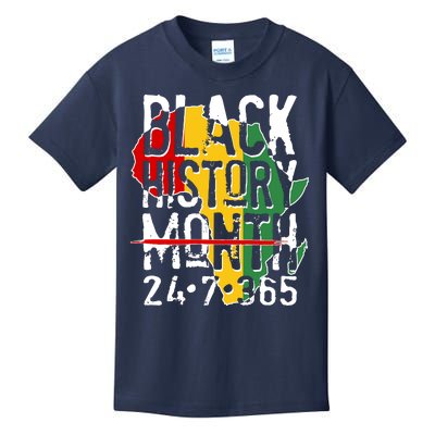 Black History Month 24 7 365 Kids T-Shirt