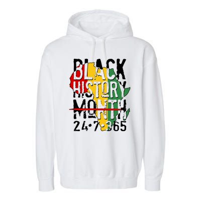 Black History Month 24 7 365 Garment-Dyed Fleece Hoodie