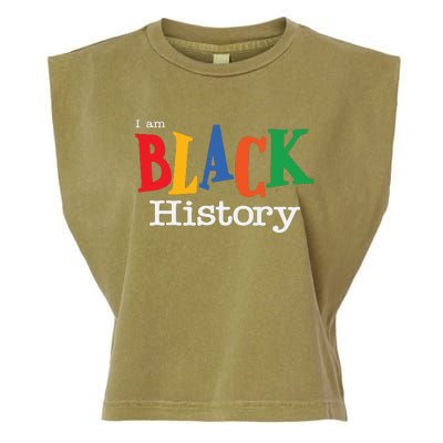 Black History Month I Am Black History Garment-Dyed Women's Muscle Tee