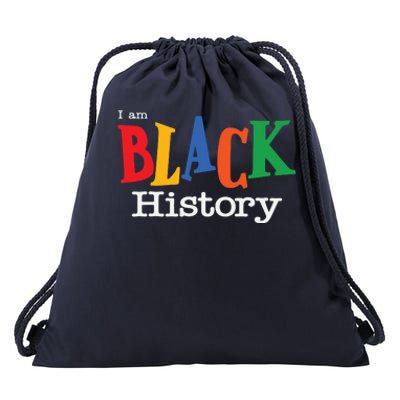 Black History Month I Am Black History Drawstring Bag