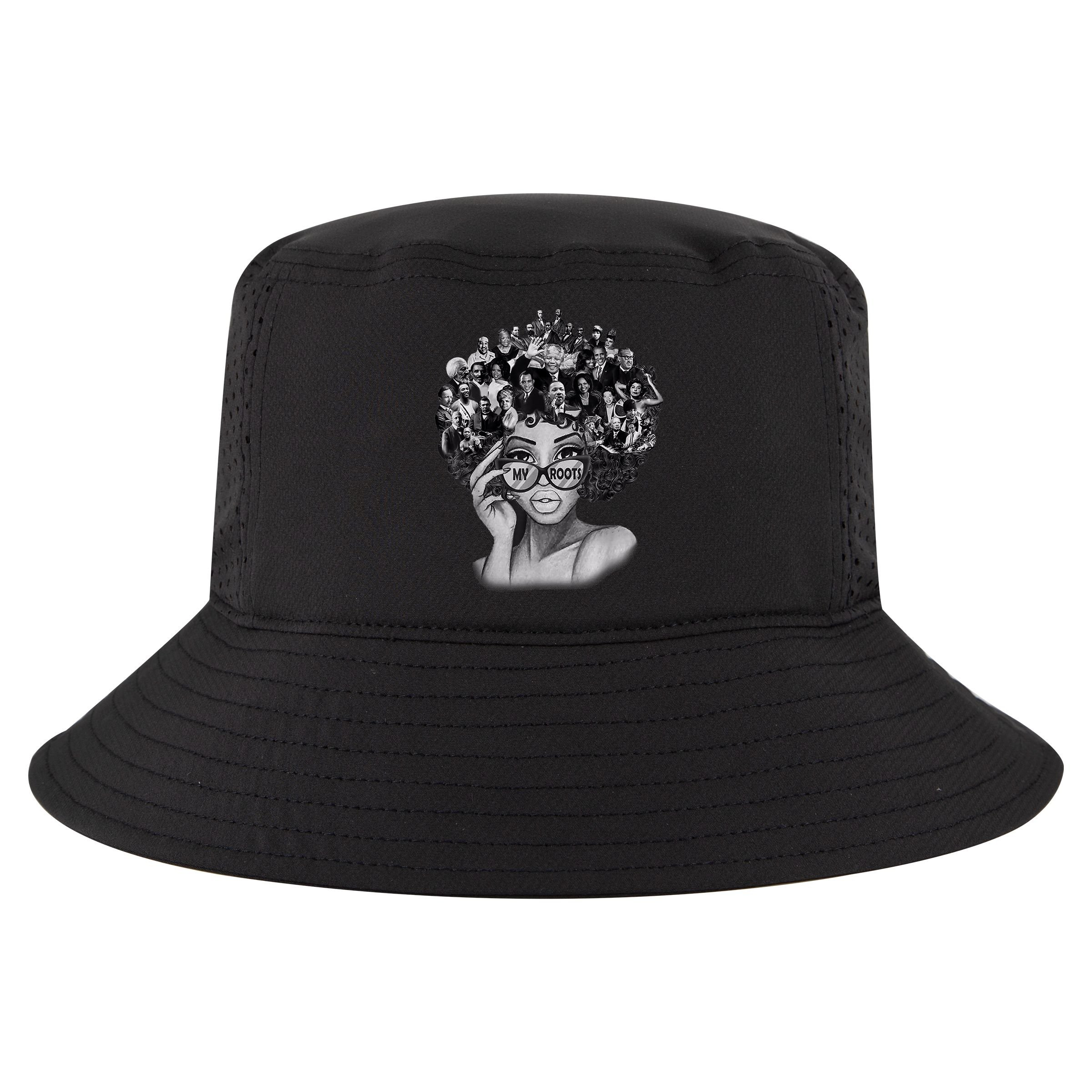 Black History Month Shirt I Love My Roots Back Powerful BLM Cool Comfort Performance Bucket Hat