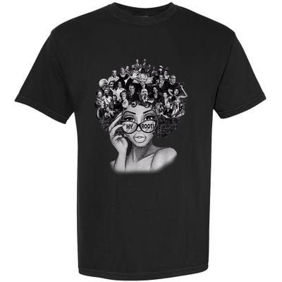 Black History Month Shirt I Love My Roots Back Powerful BLM Garment-Dyed Heavyweight T-Shirt