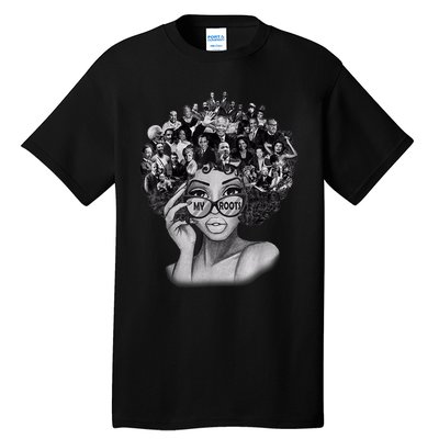 Black History Month Shirt I Love My Roots Back Powerful BLM Tall T-Shirt