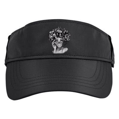Black History Month Shirt I Love My Roots Back Powerful BLM Adult Drive Performance Visor