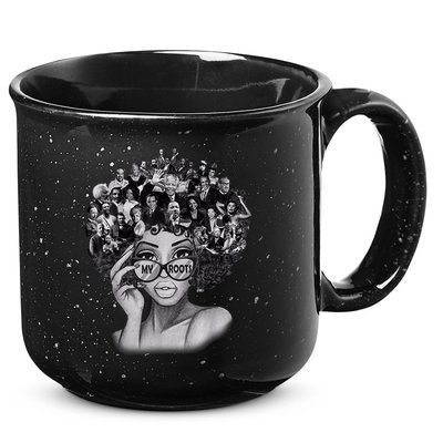 Black History Month Shirt I Love My Roots Back Powerful BLM 15oz Campfire Ceramic Mug