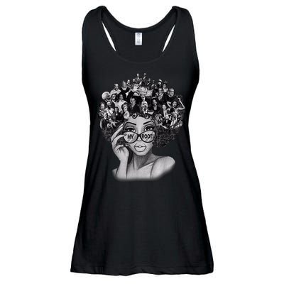 Black History Month Shirt I Love My Roots Back Powerful BLM Ladies Essential Flowy Tank