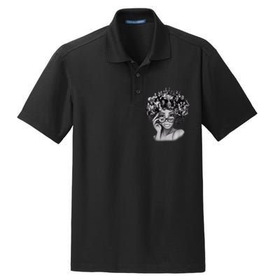 Black History Month Shirt I Love My Roots Back Powerful BLM Dry Zone Grid Polo