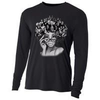 Black History Month Shirt I Love My Roots Back Powerful BLM Cooling Performance Long Sleeve Crew