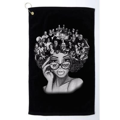 Black History Month Shirt I Love My Roots Back Powerful BLM Golf Towel