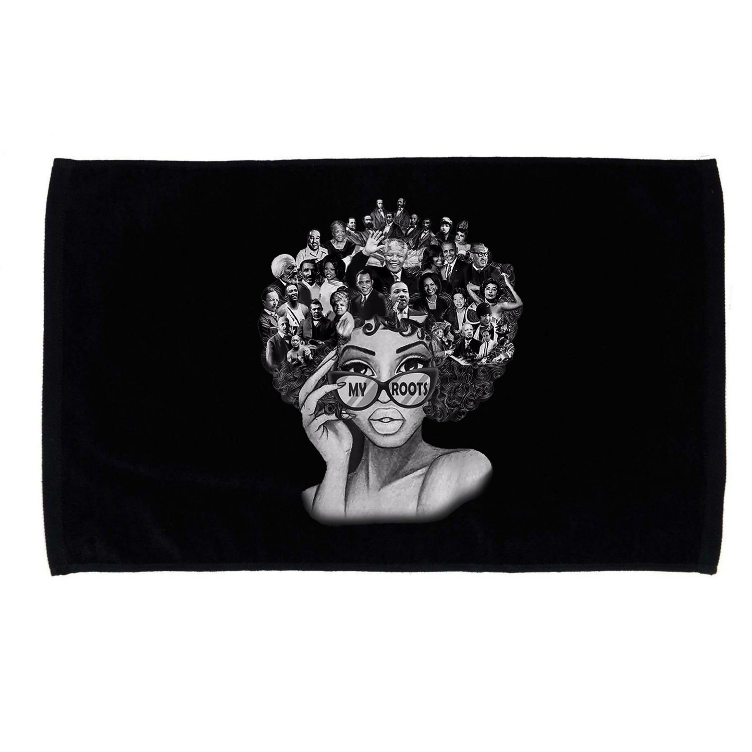 Black History Month Shirt I Love My Roots Back Powerful BLM Microfiber Hand Towel