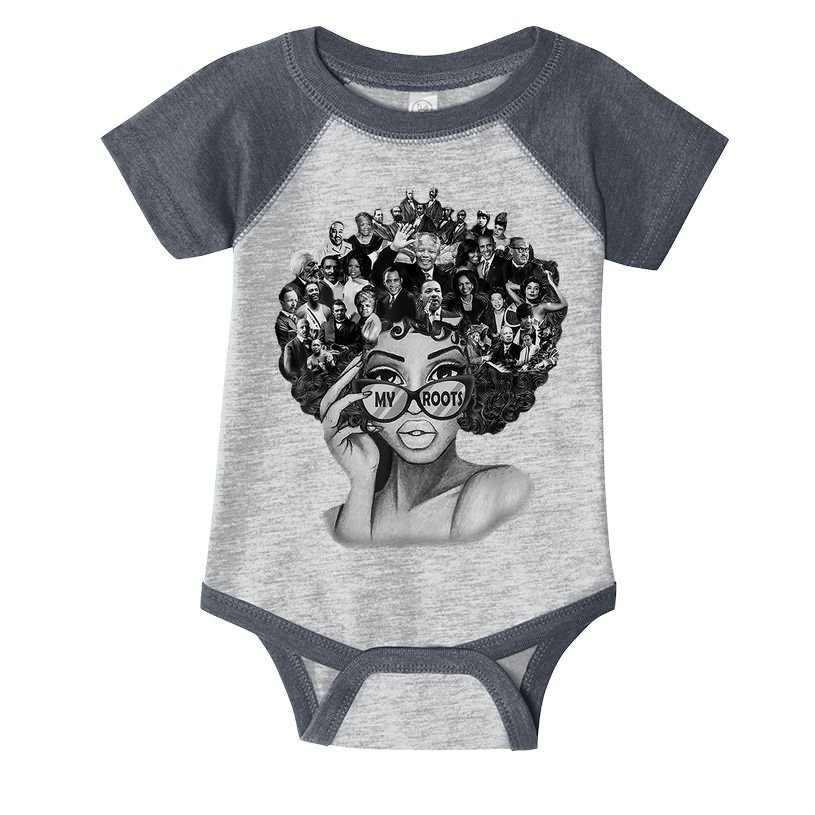 Black History Month Shirt I Love My Roots Back Powerful BLM Infant Baby Jersey Bodysuit
