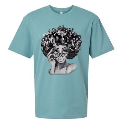 Black History Month Shirt I Love My Roots Back Powerful BLM Sueded Cloud Jersey T-Shirt