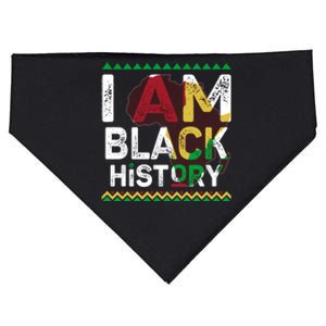 Black History Month Shirts I Am Black History African American Pride Celebration USA-Made Doggie Bandana