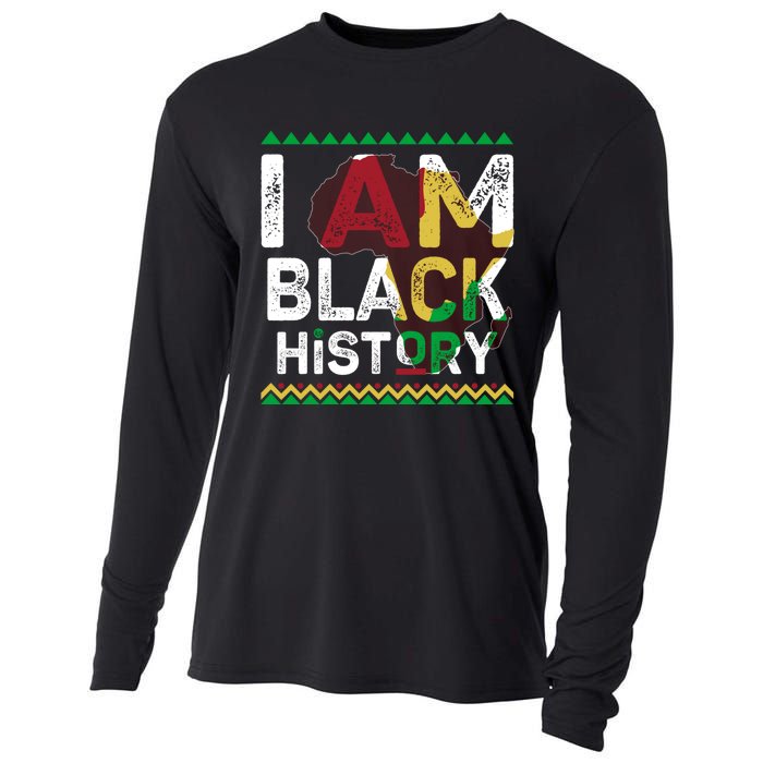 Black History Month Shirts I Am Black History African American Pride Celebration Cooling Performance Long Sleeve Crew