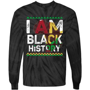 Black History Month Shirts I Am Black History African American Pride Celebration Tie-Dye Long Sleeve Shirt