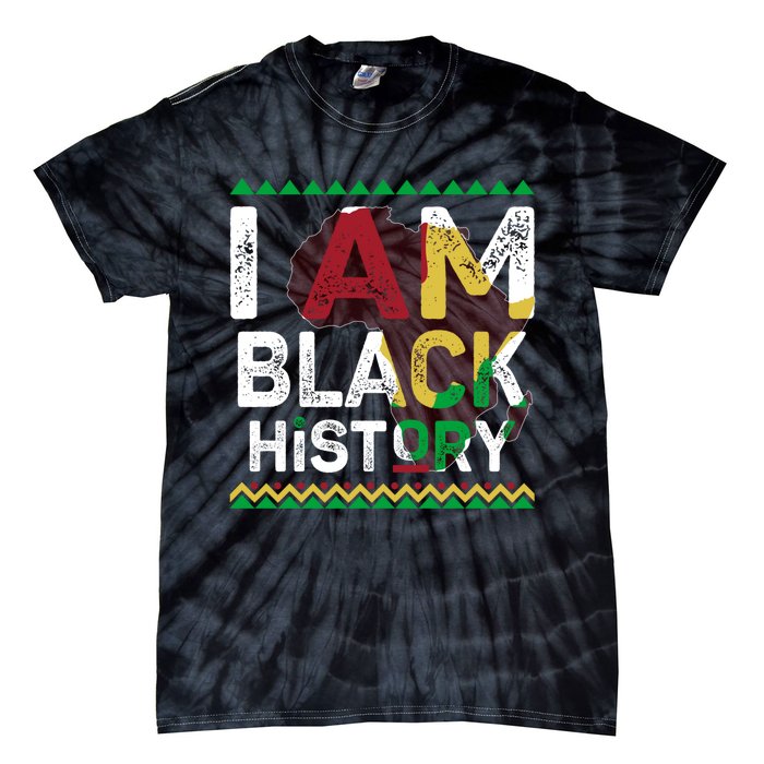 Black History Month Shirts I Am Black History African American Pride Celebration Tie-Dye T-Shirt