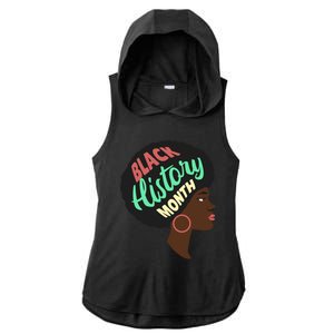 Black History Month Female African American Ladies PosiCharge Tri-Blend Wicking Draft Hoodie Tank